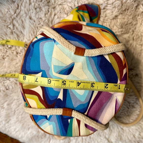 Missoni Multicolor Abstract Bucket leather canvas Shoulder Bag - Picture 14 of 15